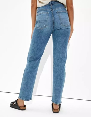 Jean American Eagle AE Highest Taille '90s Boyfriend Indigo Femme | EHV-08506336